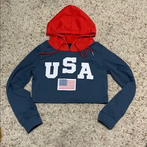 USA blue hoodie